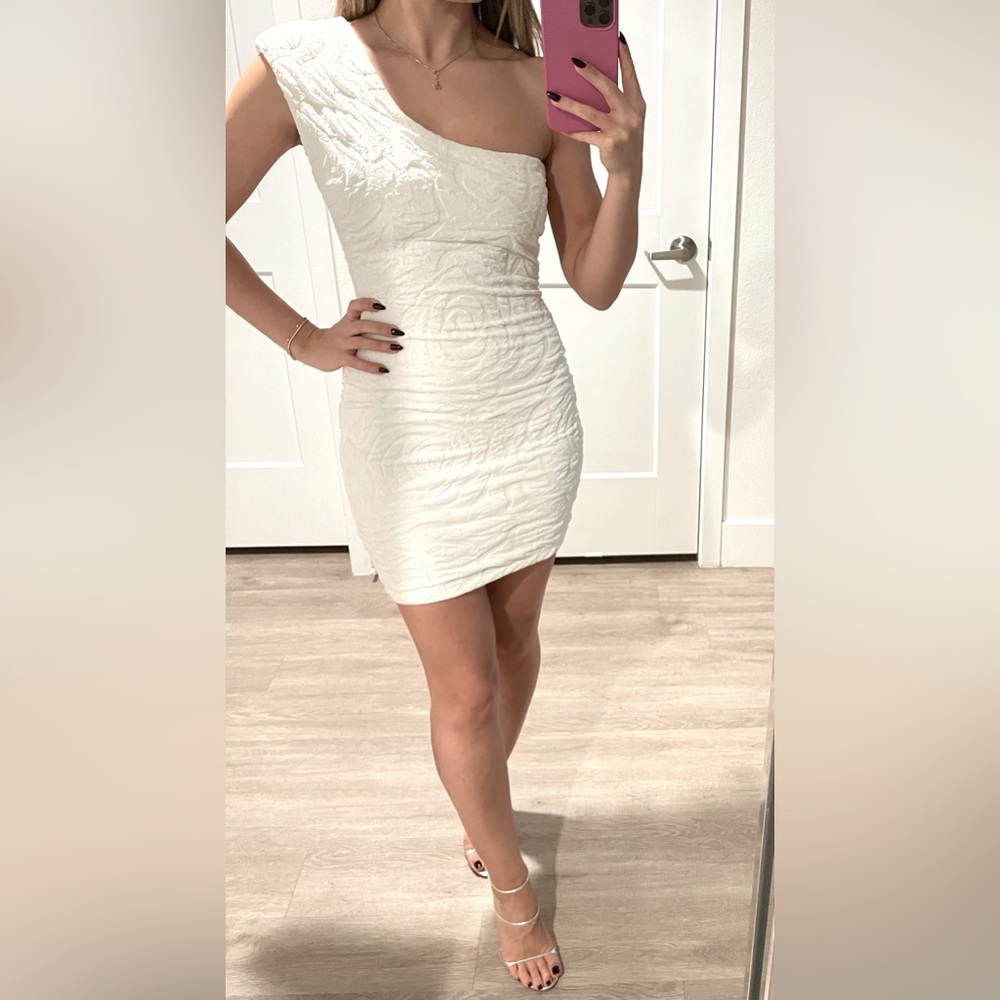 White one shoulder dress